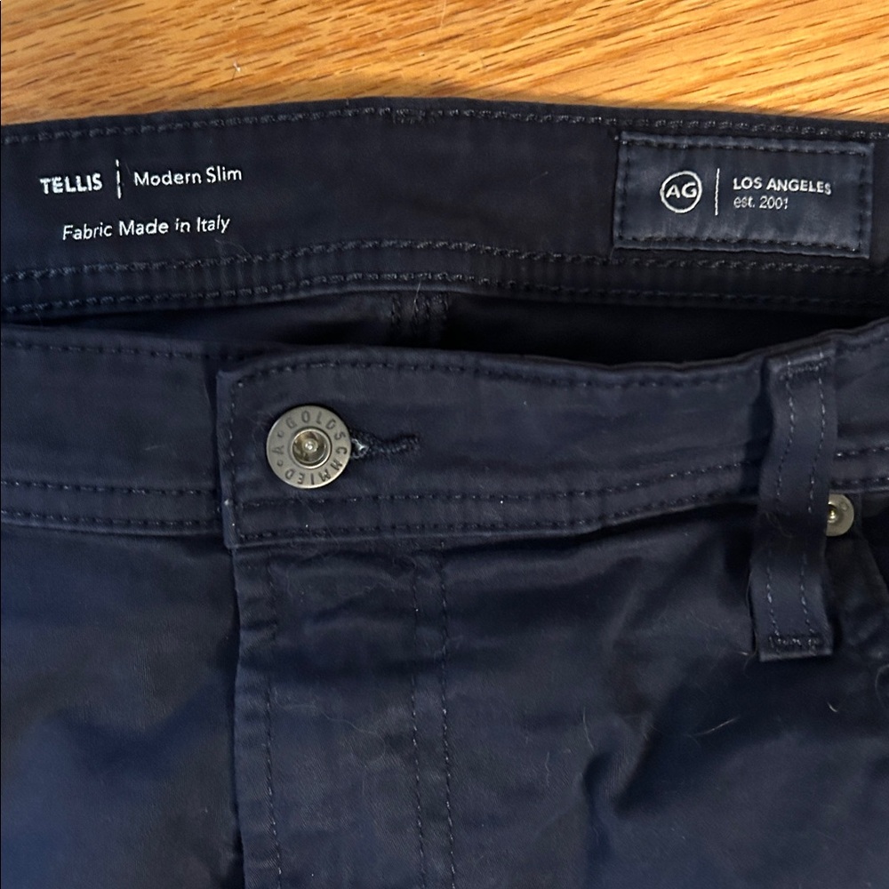 AG Adriano Goldschmied Men's Dark Blue Chinos. Size 38x32. Excellent condition.